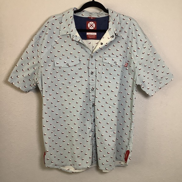 Tumbleweed TexStyle Other - Tumbleweed TexStyle Blue Texas Flag Snap Button Vented Shirt XL Casual Summer